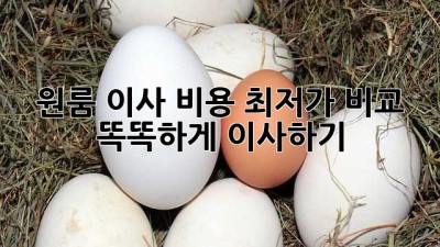 원룸 이사 비용 최저가 비교: 똑똑하게 이사하기