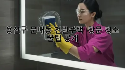 용산구 문배동 전원주택 ✨ 창문 청소 꿀팁 공개! 🧽